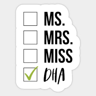 DHA Graduation Sticker